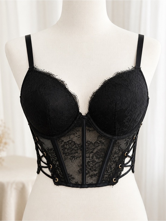Victoria's Secret Other - Victoria's Secret Black Lace Longline Bustier